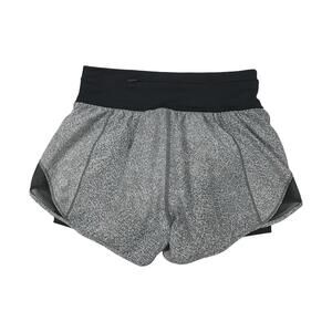 Lululemon Hotty Hot Low Rise Shorts Size 4 Womens Gray 2.5" Yoga Gym Running